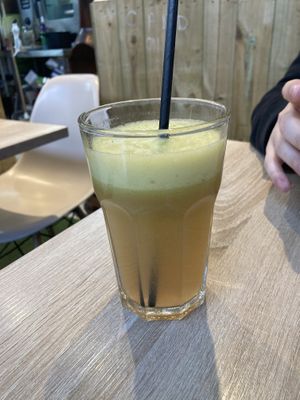 Fresh apple juicee  at Fed By Plants in South East London