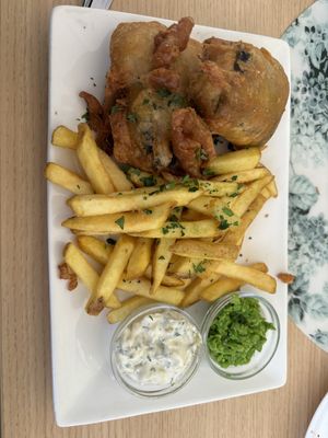 Tofish & chips  at Fed By Plants in South East London