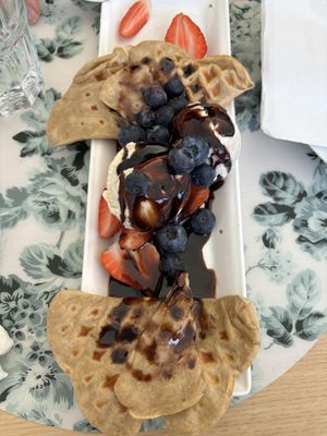 Waffles (these were closer to pancakes texture-wise than waffles)  at Fed By Plants in South East London