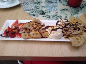 Waffles at Fed By Plants in South East London