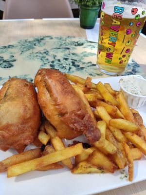 Crispy chips at Fed By Plants in South East London