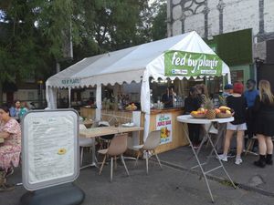 The food area at Fed By Plants in South East London