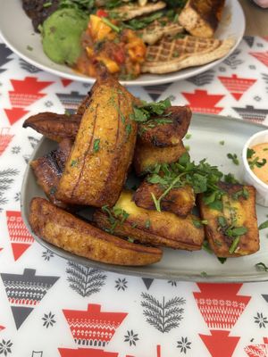 Fried plantainn  at Fed By Plants in South East London