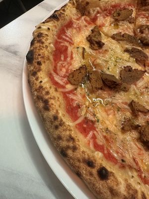 Seitan Salami Pizza  at Fed By Plants in South East London