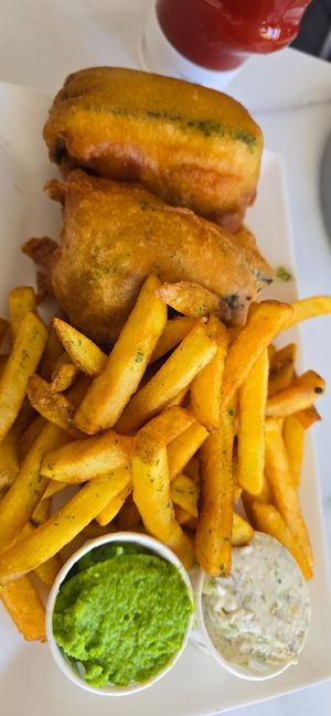 Tofish and chips at Fed By Plants in South East London
