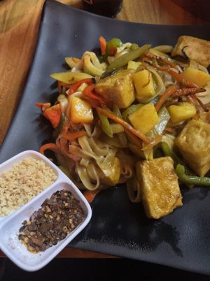 Drunken tofu noodles  at Asia Caribe in Isla Mujeres