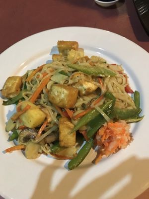 Drunken noodles at Asia Caribe in Isla Mujeres