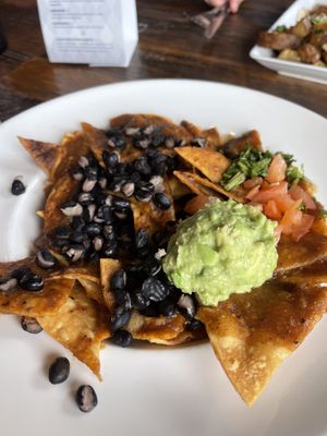 Vegan chilaquiles   at The Grill at Point Pinos in Pacific Grove