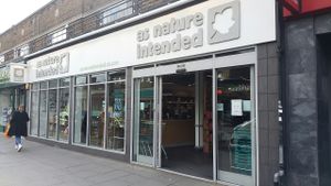 The (slightly dull) exterior at As Nature Intended in South West London