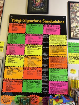 Big menu!  at Yough in Brooklyn