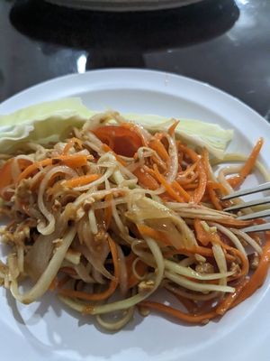 Papaya Salad made with bean sauce at Villa Thai in Endicott