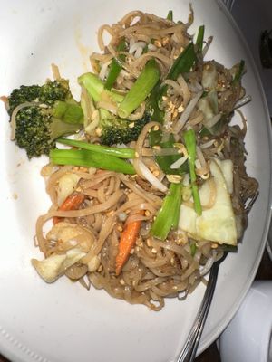 Pad Thai with veggies   at Thai Elephants Restaurant in Charleston
