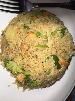 Pineapple fried rice with tofu   at Thai Elephants Restaurant in Charleston
