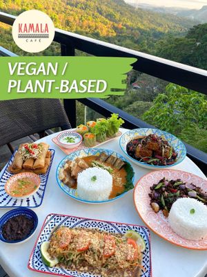 All vegan food options  at Kamala Café   in Rizal