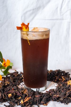 Natural hibiscus soda at Wasihome in Huanchaco