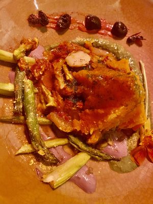 Vegan ‘lasagne'  at Wasihome in Huanchaco