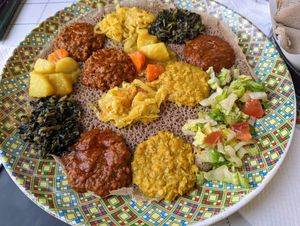 Veggie Combo. at Lucy Ethiopian Restaurant in Denver