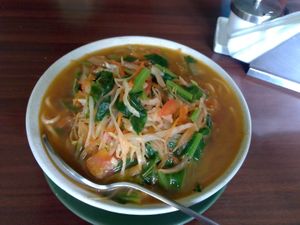 Veg thukpa at Shangrila in Dharamshala