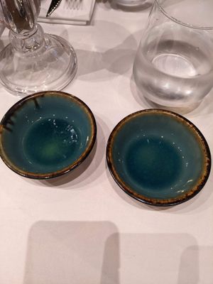 Oil to dip bread in. Delicious. at Nuances - Restaurant in Nice