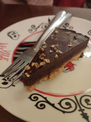 Tarta de chocolate vegana #Veganuary at La Lectora Cafe Literario in Cadiz