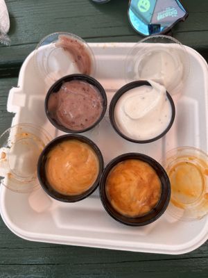 Blackberry mail, ranch, slutty sauce   at Slutty Vegan in Dallas