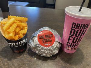 One of the best vegan burger 🔥  at Slutty Vegan in Dallas