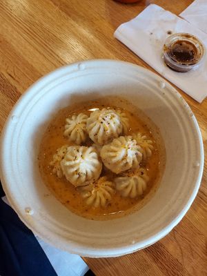 Momo - not vegan at Zimbu in Sandy