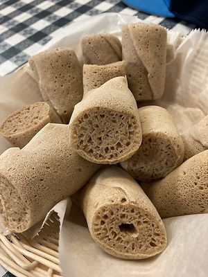 Teff-and-Barley bread at Habesha Ethiopian and Eritrean Restaurant in Cleveland