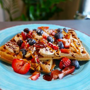 GF Protein Waffles!! at Tasteful in East Greenwich