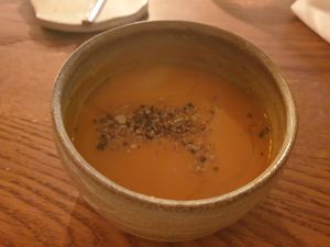 the best pumpkin soup I've ever eaten... at TATI in Budapest