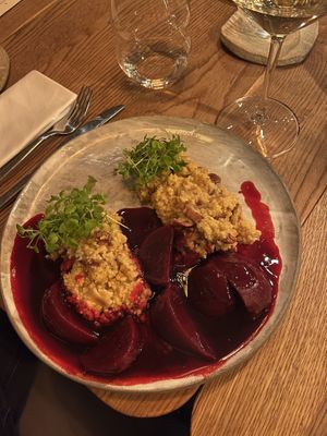 Smoked beetroot  at TATI in Budapest
