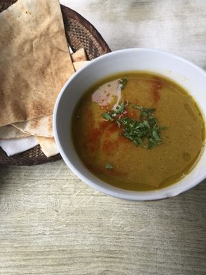 Lentil soup   at Fennec & Parsley in North London