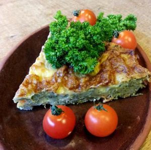 Vegan quiche at Mahemarket and Cafe in Tallinn