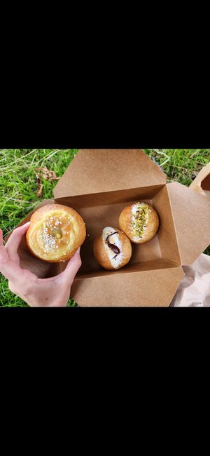 Veneziana, nutella and pistacchio maritozzo at Take A Bite And Smile in London