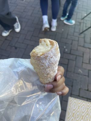 Cannolo filled with vanilla cream  at Take A Bite And Smile in London