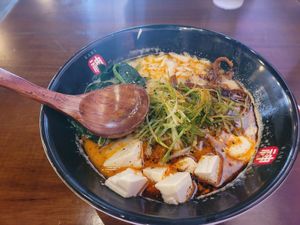 Creamy Spicy Vegan Ramen at Kami Ramen & Sushi in Humble