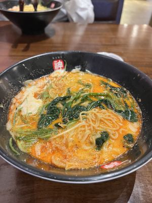 Spicy vegan Ramen  at Kami Ramen & Sushi in Humble