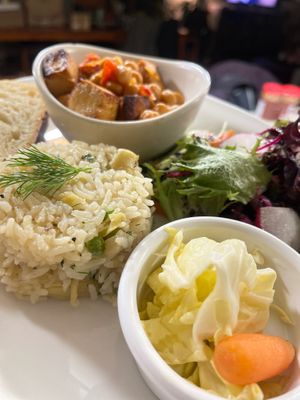 Vegan main special- chickpea stew at Turkish Delight  in Anchorage