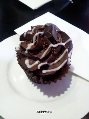 Triple Chocolate Cupcake - Made for NYCC by Heavenly Vegan Cupcakes at New York Coffee Club in Brighton