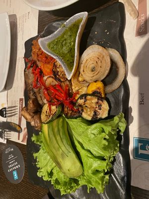 Grilled Veggie platter at 7-70 in Bogota