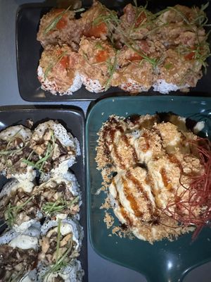 All vegan sushi rolls   at Drunken Sushi in Siargao