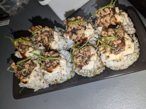 Sushi (mushroom, tofu, vegan cheese) at Drunken Sushi in Siargao