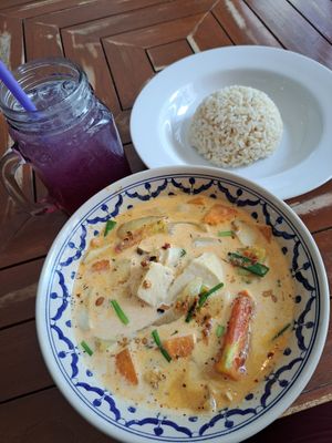 Massaman curry at Anchan Vegetarian Restaurant in Chiang Mai