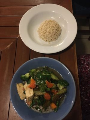 *Special Request* Long Eggplant and Broccoli at Anchan Vegetarian Restaurant in Chiang Mai