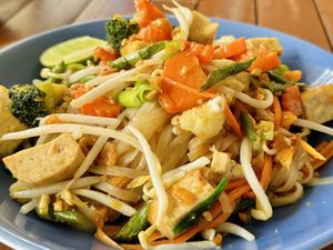 Pad Thai (120 THB)  at Anchan Vegetarian Restaurant in Chiang Mai
