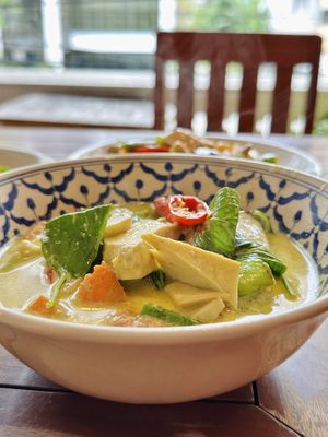 Green curry (125 THB)  at Anchan Vegetarian Restaurant in Chiang Mai