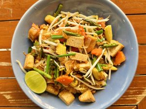 Pad Thai (120 THB)  at Anchan Vegetarian Restaurant in Chiang Mai