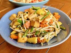 Pad Thai (120 THB)  at Anchan Vegetarian Restaurant in Chiang Mai