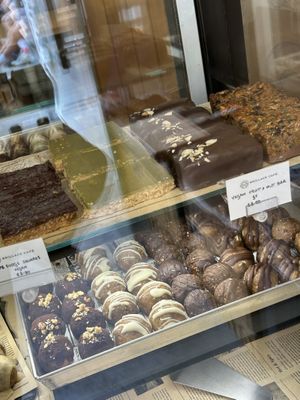 Lots of vegan treats   at Brillace Cafe in Gzira