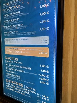Menu  at Phantasialand - Foccacia Mexico in Bruehl